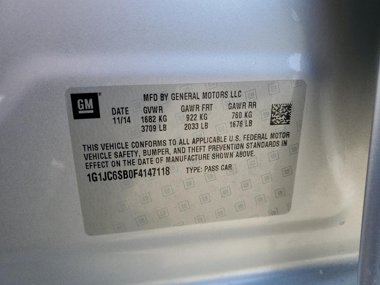 Chevrolet Sonic Lt Image 11