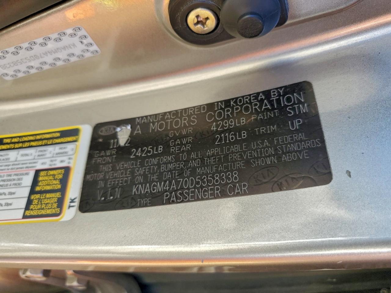 Kia Optima Lx Image 10