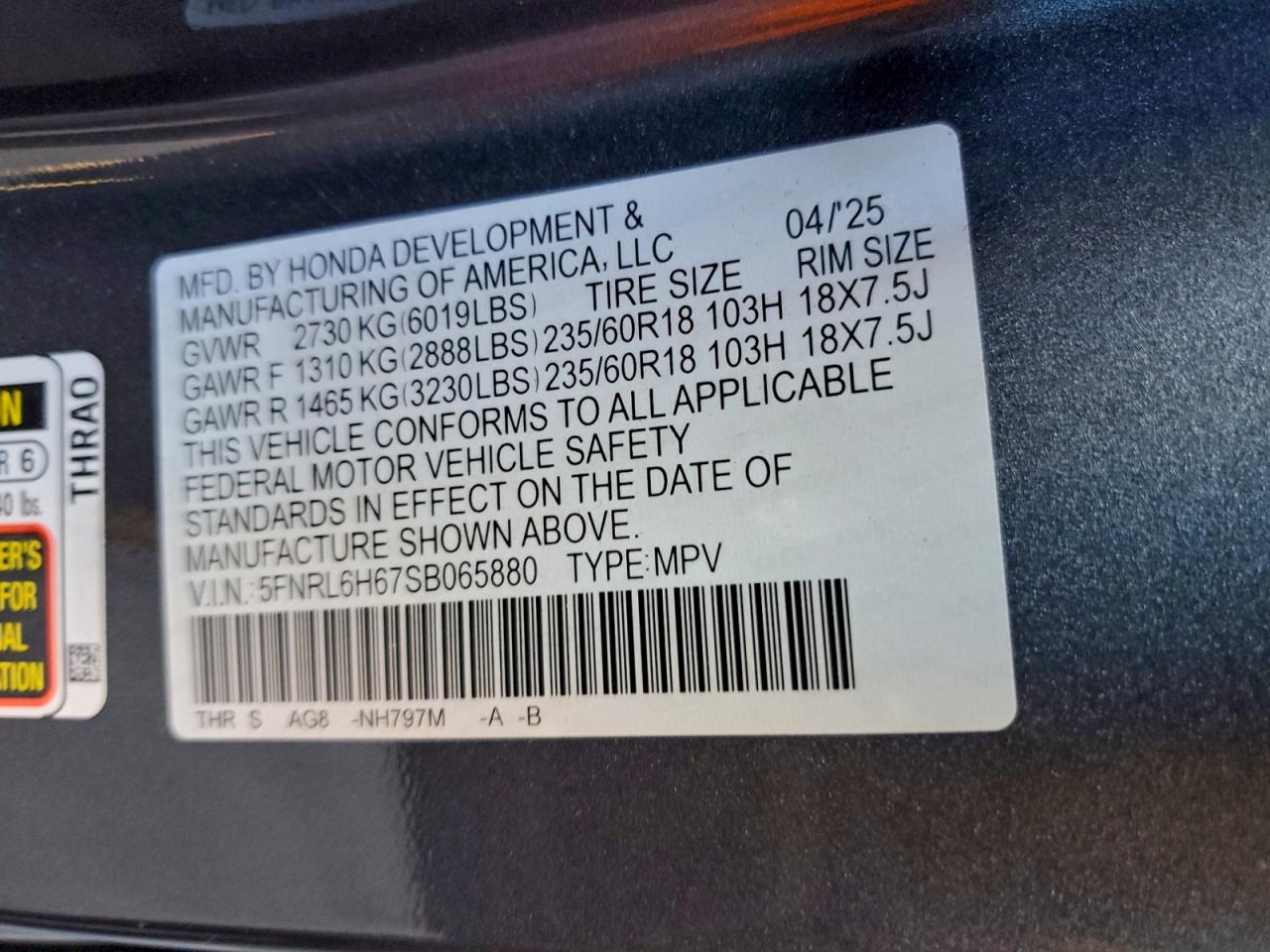 Honda Odyssey Exl Image 12