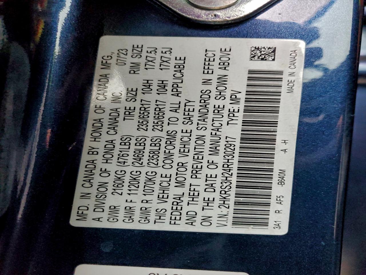 Honda Crv Lx Image 12