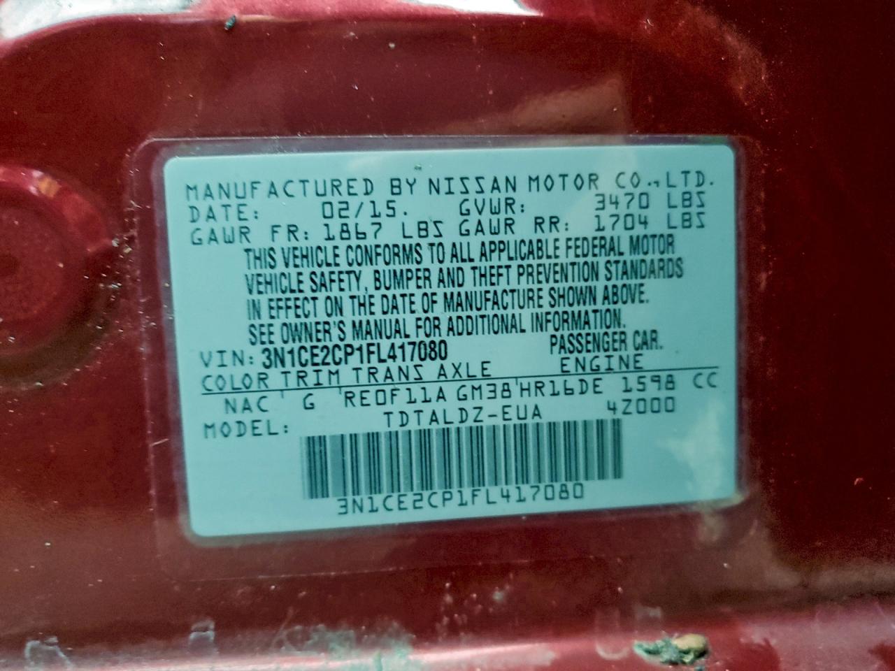 Nissan Versa S Image 11