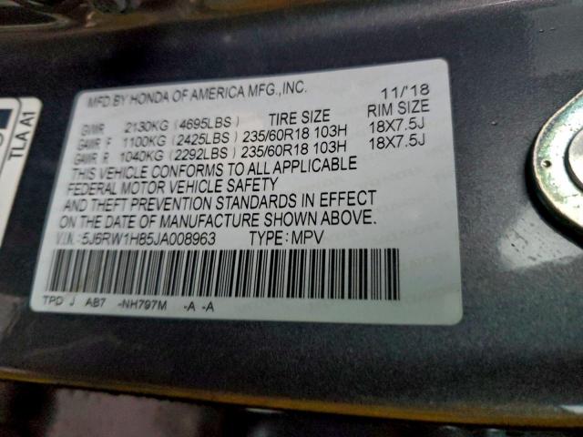 Honda Crv Exl Image 9