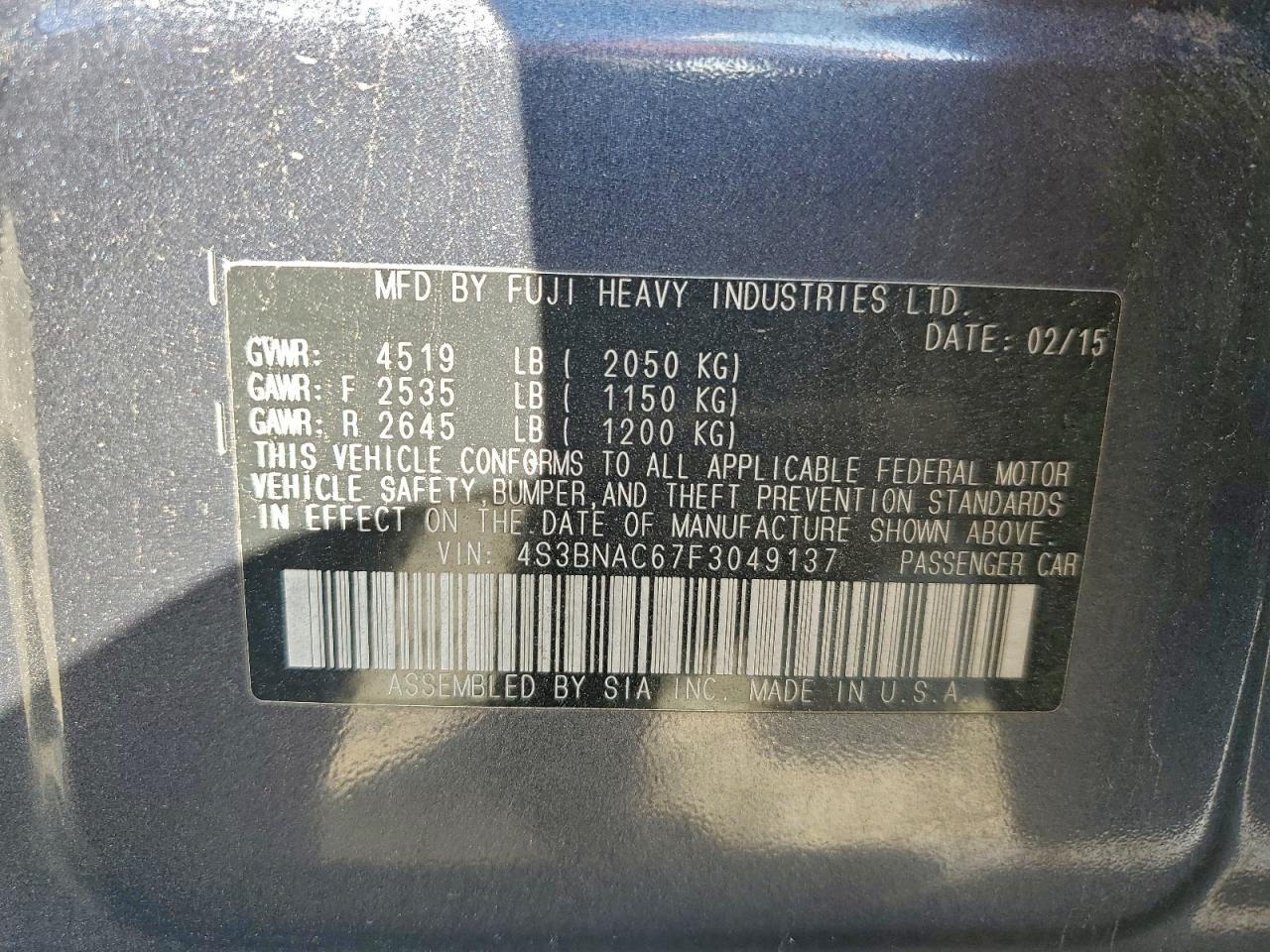 Subaru Legacy 2.5i Premium Image 9