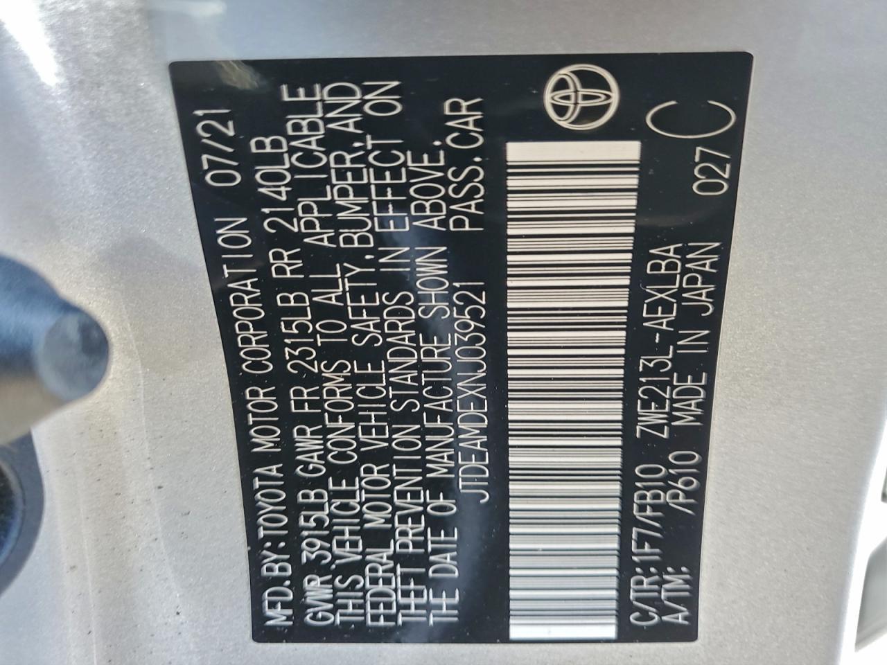 Toyota Corolla Le Image 12